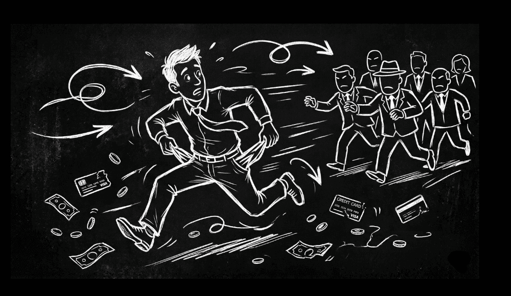 Debtors running away from creditors