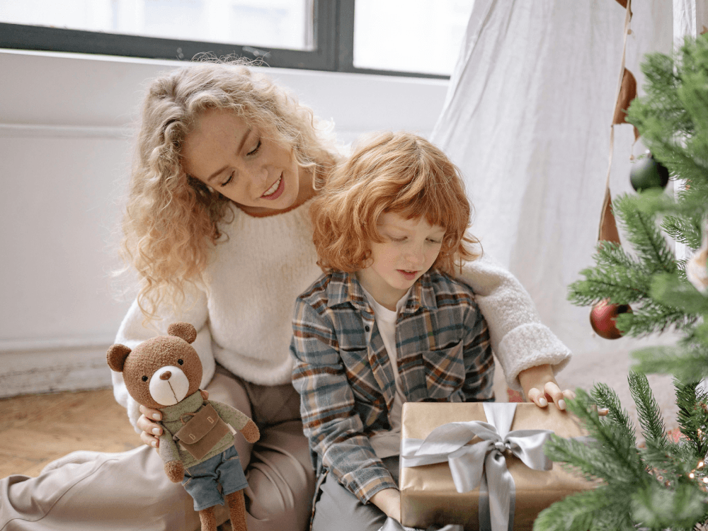 A Canadian mom celebrating Christmas with her child, knowing that money was tight this year.