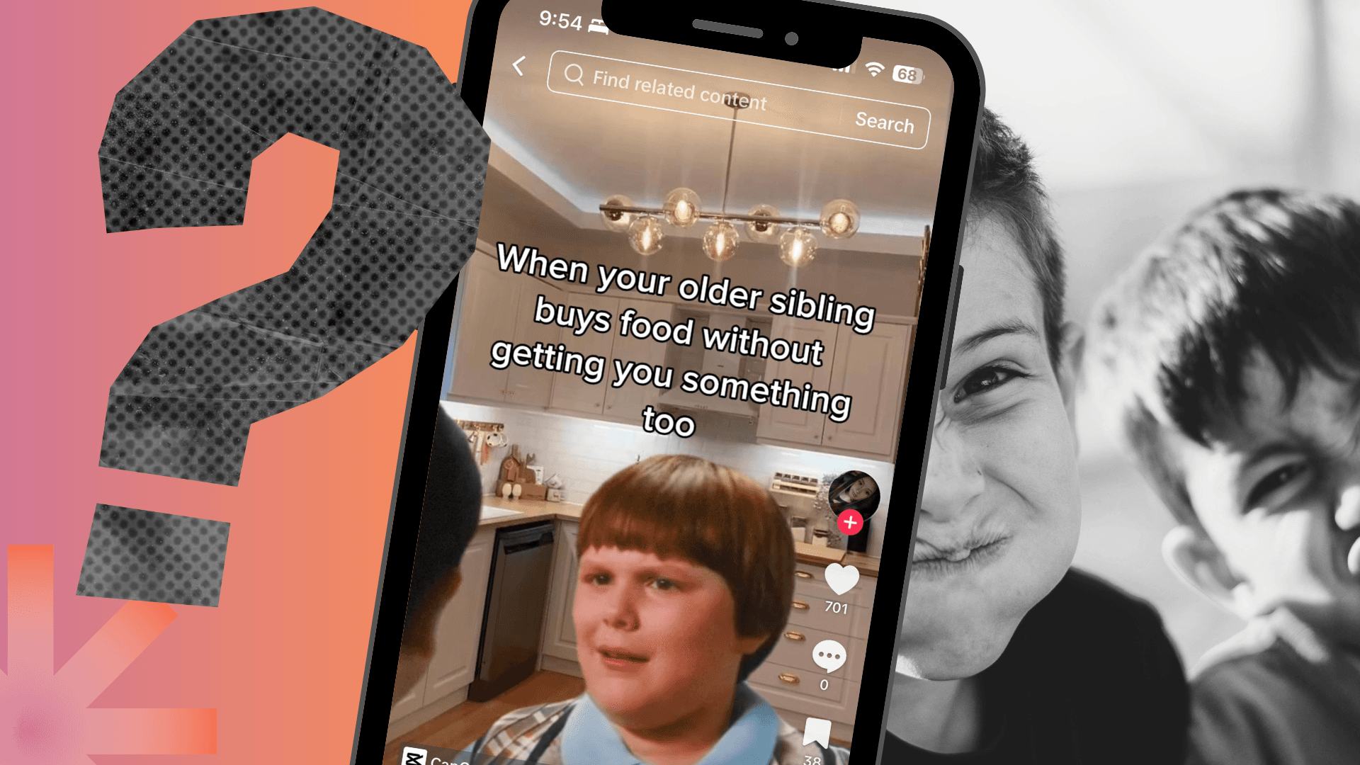 A meme about how siblings feel about money (When your older sibling buys food without getting you something... boy crying).