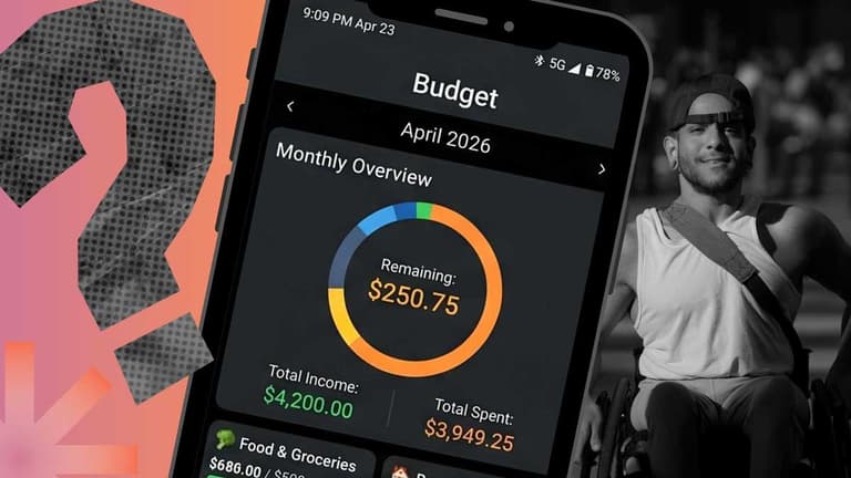 A phone app signalling that low funds are left in an account, as the article explains how to access emergency funds on a limited income in Canada.
