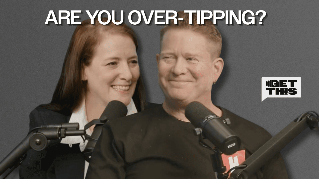 Lisa Hannam and Harmons Craft Brewing co-founder Steve Abrams on the Get This podcast, talking about the cost of dining out