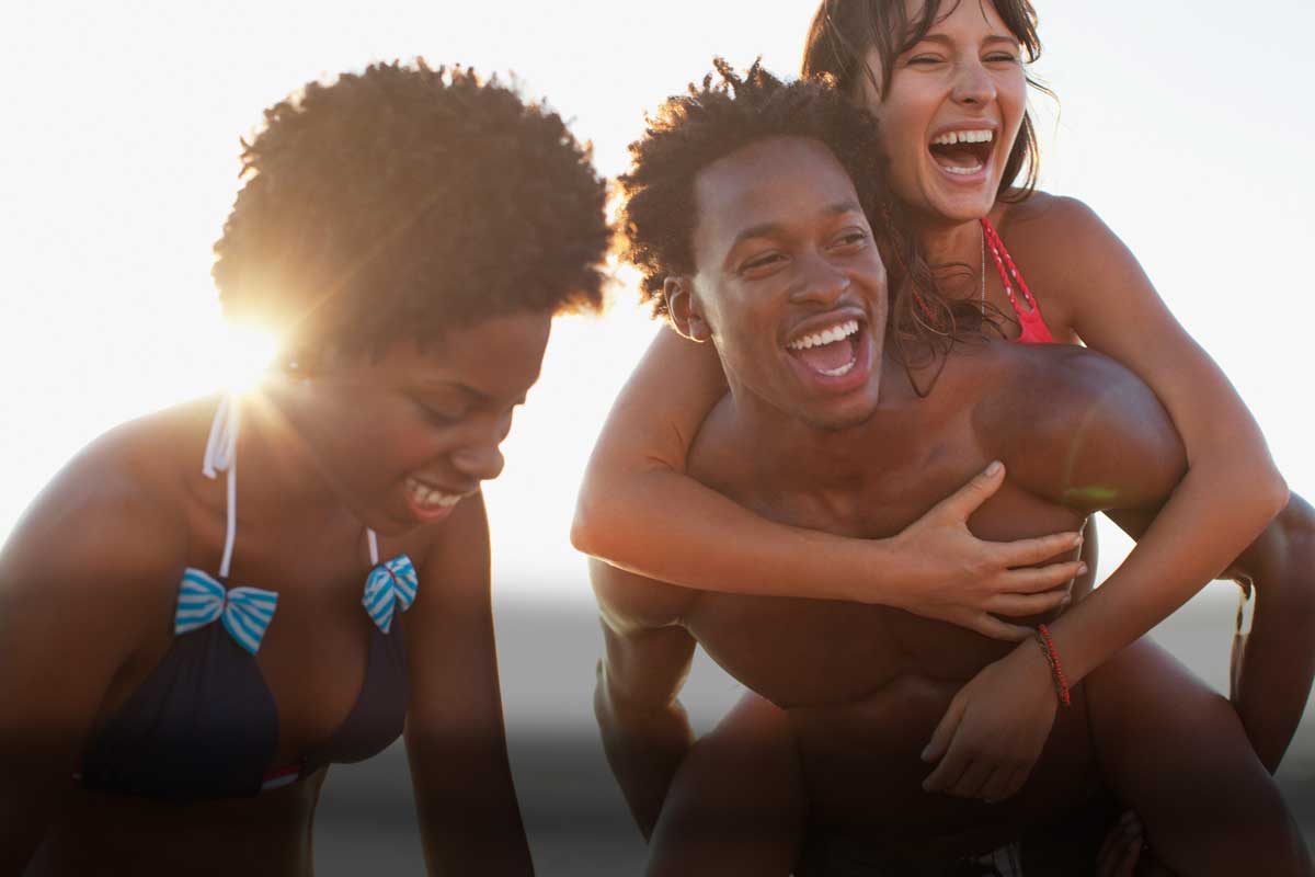 Three Canadians on their last-minute vacation, not bothered by how much it ended up costing.