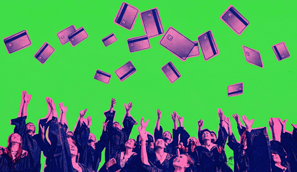 A secured credit card graduation ceremony